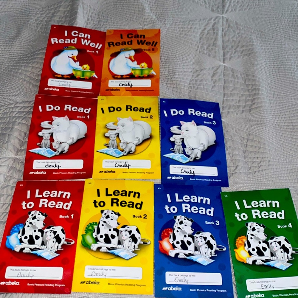 Abeka K5 basic phonics reading books